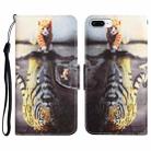 Colored Drawing Leather Phone Case For iPhone 7 Plus / 8 Plus(Tiger) - 1