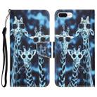 Colored Drawing Leather Phone Case For iPhone 7 Plus / 8 Plus(Giraffes) - 1