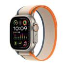 Nylon Watch Band For Apple Watch 46mm / 49mm / 45mm / 44mm (White+Orange) - 1