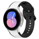 For Samsung Galaxy Watch4 Classic 46mm / Watch4 44mm Two-color Silicone Watch Band(White Black) - 1