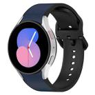 For Samsung Galaxy Watch4 Classic 46mm / Watch4 44mm Two-color Silicone Watch Band(Midnight Blue Black) - 1