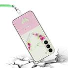 For Samsung Galaxy S21+ 5G Bronzing Butterfly Flower TPU Phone Case with Lanyard(Rose Heart) - 2