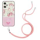 For OnePlus Nord CE 2 Lite 5G Bronzing Butterfly Flower TPU Phone Case with Lanyard(Peony) - 1