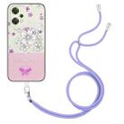 For OnePlus Nord CE 2 Lite 5G Bronzing Butterfly Flower TPU Phone Case with Lanyard(Cherry Blossoms) - 1