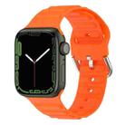 Ocean Ripple Watch Band For Apple Watch Series 8&7 45mm / SE 2&6&SE&5&4 44mm(Orange) - 1