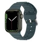 Ocean Ripple Watch Band For Apple Watch Series 8&7 45mm / SE 2&6&SE&5&4 44mm(Olive Green) - 1