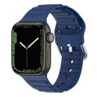 Ocean Ripple Watch Band For Apple Watch Series 8&7 45mm / SE 2&6&SE&5&4 44mm(Dark Blue) - 1