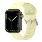 Ocean Ripple Watch Band For Apple Watch Series 8&7 41mm / SE 2&6&SE&5&4 40mm(Cream Yellow) - 1