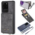 For Galaxy S20 Ultra Vertical Flip Shockproof Leather Protective Case with Long Rope, Support Card Slots & Bracket & Photo Holder & Wallet Function(Gray) - 1