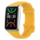 For OPPO Band 2 Solid Color Soft Silicone Watch Band(Yellow) - 1