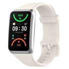 For OPPO Band 2 Solid Color Soft Silicone Watch Band(White) - 1