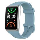 For OPPO Band 2 Solid Color Soft Silicone Watch Band(Blue) - 1