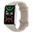 For OPPO Band 2 Solid Color Soft Silicone Watch Band(Ivory White) - 1