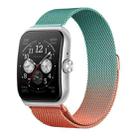 For OPPO Watch 3 Pro Milanese Stainless Steel Metal Watch Band (Orange Green) - 1
