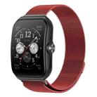 For OPPO Watch 3 Pro Milanese Stainless Steel Metal Watch Band (Red) - 1