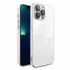 For iPhone 12 Pro Max Electroplating TPU Transparent Phone Case(Silver) - 1