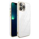 For iPhone 12 Electroplating TPU Transparent Phone Case(Gold) - 1
