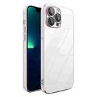 For iPhone 13 Pro Max Electroplating TPU Transparent Phone Case (Rose Gold) - 1