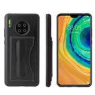 For Huawei Mate 30 Fierre Shann Full Coverage PU Leather Protective Case with Holder & Card Slot(Black) - 1