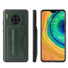 For Huawei Mate 30 Fierre Shann Full Coverage PU Leather Protective Case with Holder & Card Slot(Green) - 1