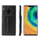 For Huawei Mate 30 Pro Fierre Shann Full Coverage PU Leather Protective Case with Holder & Card Slot(Black) - 1