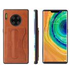 For Huawei Mate 30 Pro Fierre Shann Full Coverage PU Leather Protective Case with Holder & Card Slot(Brown) - 1