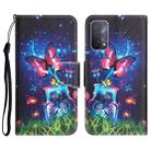 For OPPO A93 5G Colored Drawing Leather Phone Case(Bottle Butterfly) - 1