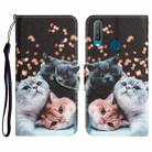 For vivo Y17 / Y12 Colored Drawing Leather Phone Case(3 Cats) - 1