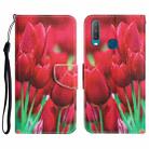 For vivo Y17 / Y12 Colored Drawing Leather Phone Case(Tulips) - 1