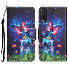 For vivo Y20 / Y12s Colored Drawing Leather Phone Case(Bottle Butterfly) - 1