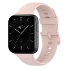 For OPPO Watch 3 Solid Color Soft Silicone Watch Band(Light Pink) - 1