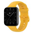 For OPPO Watch 3 Solid Color Soft Silicone Watch Band(Yellow) - 1