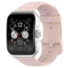 For OPPO Watch 3 Pro Solid Color Soft Silicone Watch Band(Light Pink) - 1