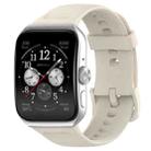 For OPPO Watch 3 Pro Solid Color Soft Silicone Watch Band(Creamy White) - 1