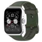 For OPPO Watch 3 Pro Solid Color Soft Silicone Watch Band(Army Green) - 1