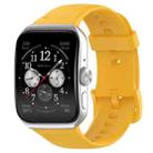 For OPPO Watch 3 Pro Solid Color Soft Silicone Watch Band(Yellow) - 1