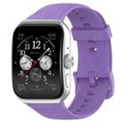 For OPPO Watch 3 Pro Solid Color Soft Silicone Watch Band(Purple) - 1
