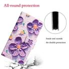 For Samsung Galaxy S20 Colored Drawing Leather Phone Case(Purple Flower) - 7