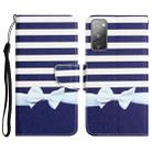 For Samsung Galaxy S20 FE Colored Drawing Leather Phone Case(Bow Knot) - 1