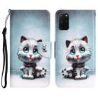 For Samsung Galaxy S20+ Colored Drawing Leather Phone Case(Blue Eyes) - 1