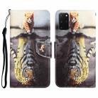 For Samsung Galaxy S20+ Colored Drawing Leather Phone Case(Tiger) - 1