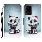 For Samsung Galaxy S20 Ultra Colored Drawing Leather Phone Case(Blue Eyes) - 1