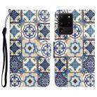 For Samsung Galaxy S20 Ultra Colored Drawing Leather Phone Case(Vintage Totem) - 1