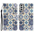 For Samsung Galaxy S21 5G Colored Drawing Leather Phone Case(Vintage Totem) - 1