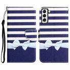 For Samsung Galaxy S21 5G Colored Drawing Leather Phone Case(Bow Knot) - 1