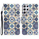 For Samsung Galaxy S22 Ultra 5G Colored Drawing Leather Phone Case(Vintage Totem) - 1