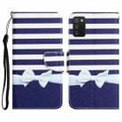 For Samsung Galaxy A02s Colored Drawing Leather Phone Case(Bow Knot) - 1