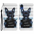 For Samsung Galaxy A03 Core Colored Drawing Leather Phone Case(Black Dog) - 1