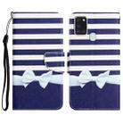 For Samsung Galaxy A21s Colored Drawing Leather Phone Case(Bow Knot) - 1