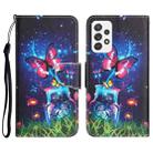 For Samsung Galaxy A32 4G Colored Drawing Leather Phone Case(Bottle Butterfly) - 1